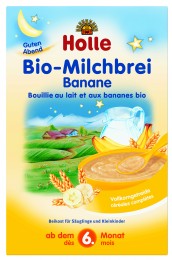 Holle BIO Banánová mléčná kaše vhodná od 6. měsíce věku