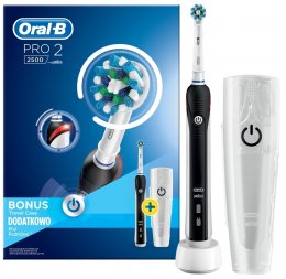 Oral-B PRO 2 2500 CrossAction bílo-černý elektrický zubní kartáček
