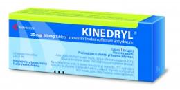 KINEDRYL 25MG/30MG neobalené tablety 10