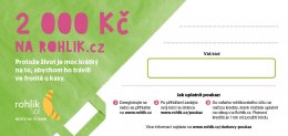 Dárkový poukaz na nákup v hodnotě 2000 Kč