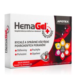 Hemagel PRVNÍ POMOC 5g+3ks krycí fólie