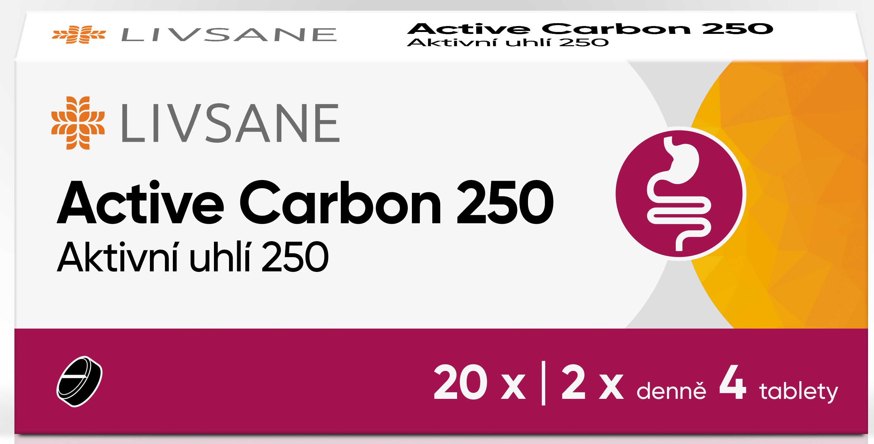 LIVSANE Active Carbon 250 CZ tbl.20