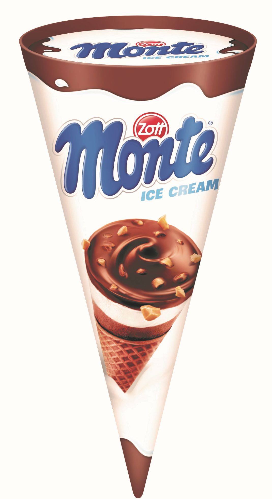 Zott Monte čokoládový zmrzlinový kornout