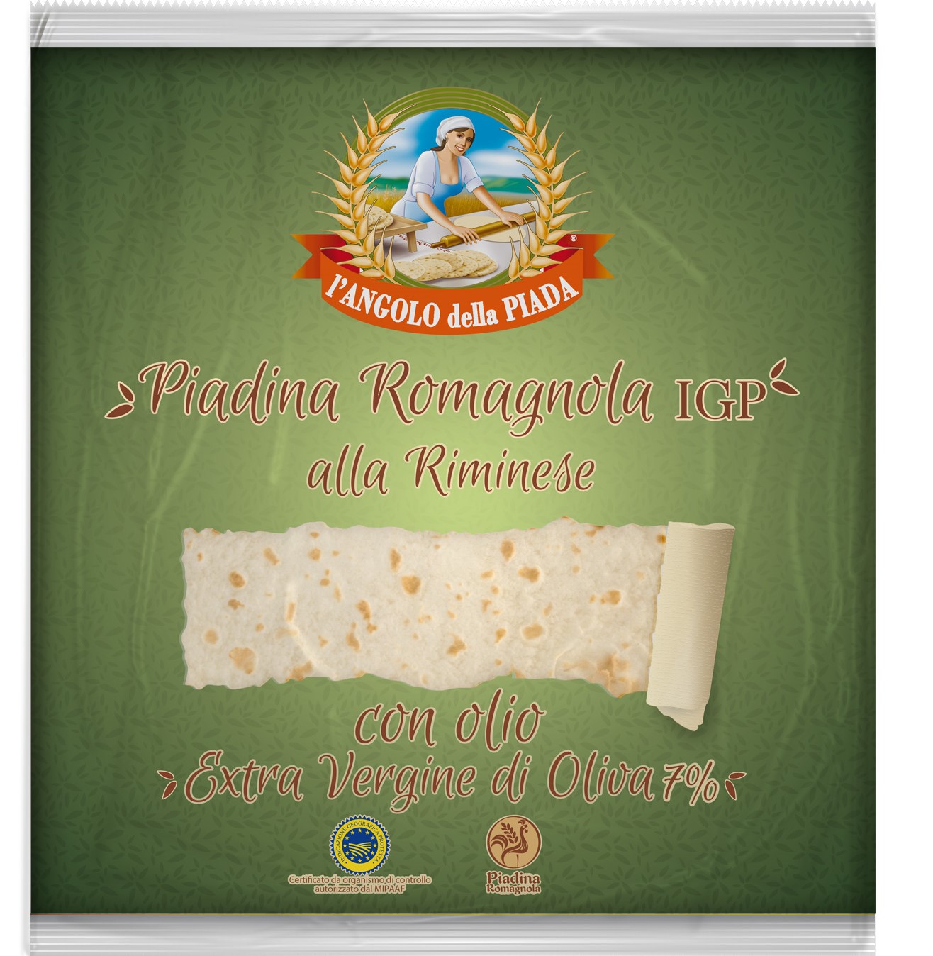 Angolo della Piada Piadina Romagnola IGP alla Riminese placky s