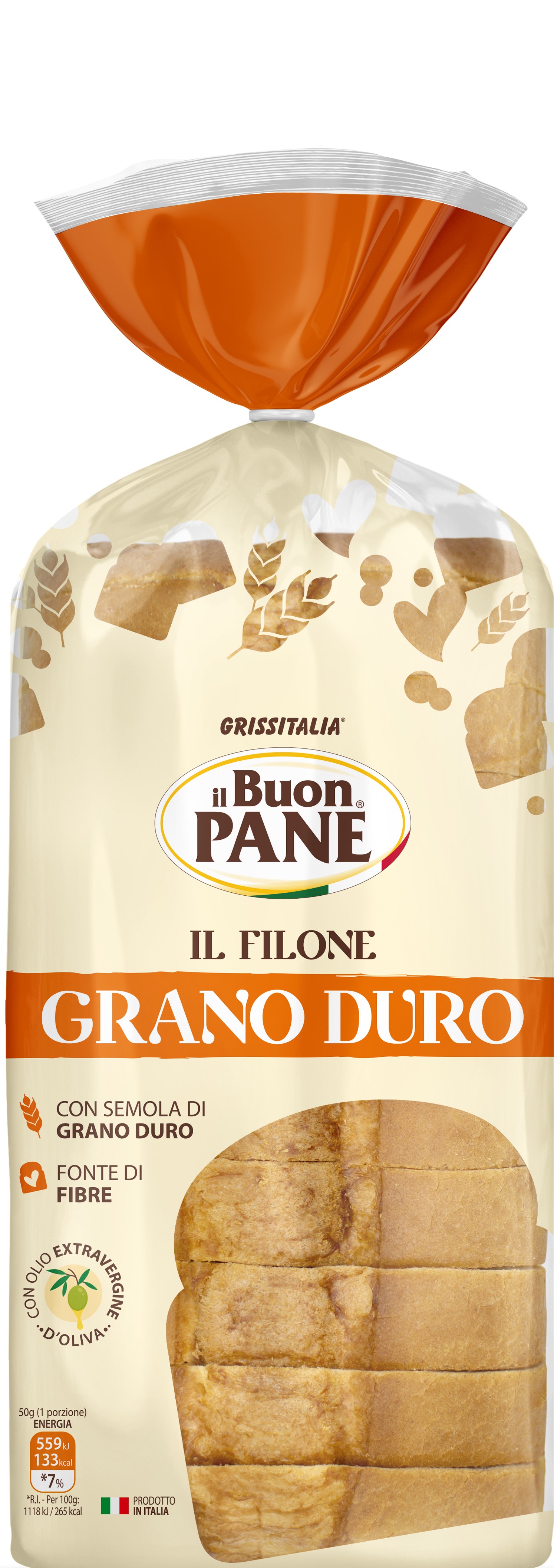 il Buon Pane Filone Toustový krupicový chléb z tvrdé pšenice se slunečnicovým olejem