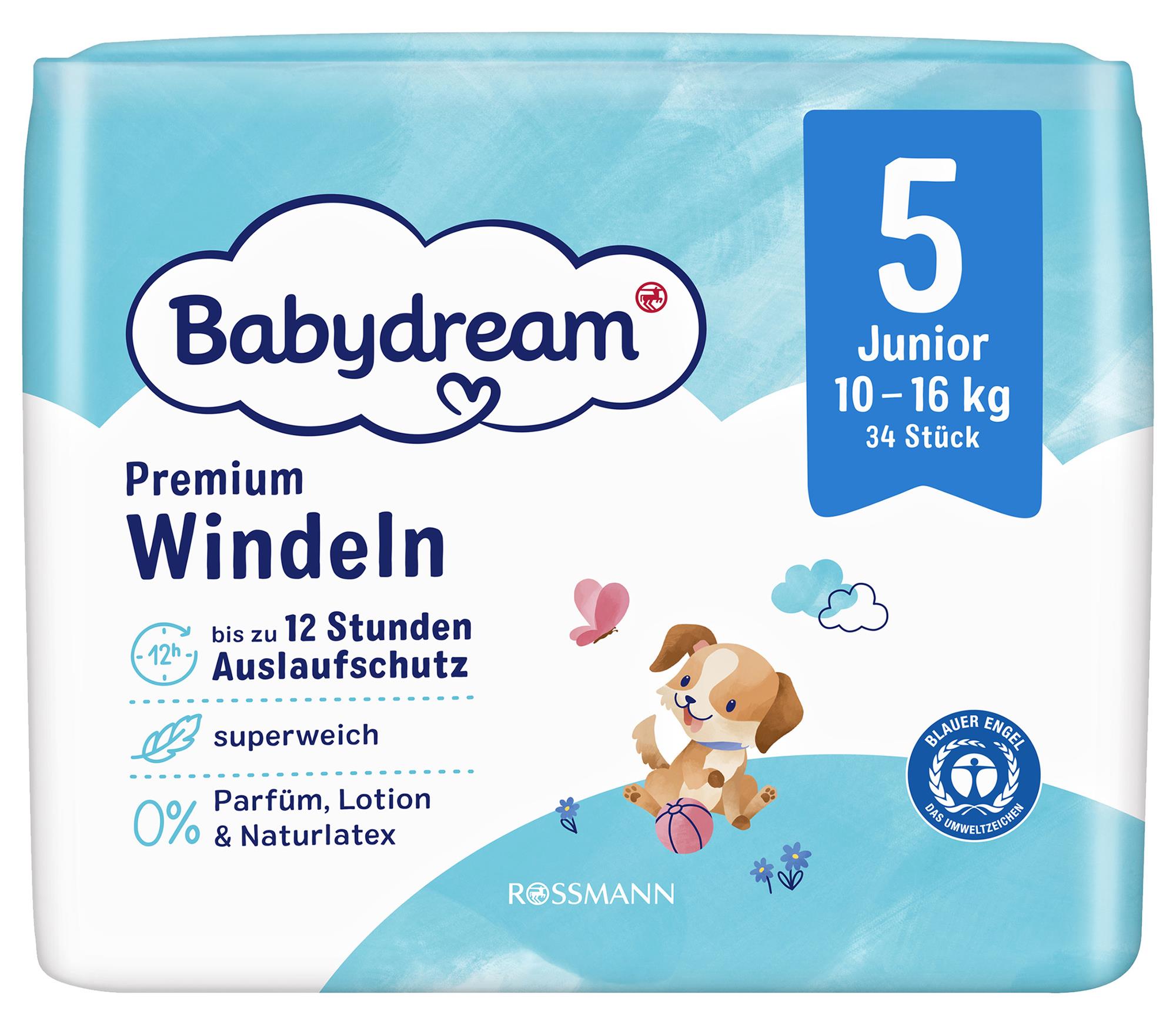 Babydream Disposable diapers junior, size 5 (10-16 kg)