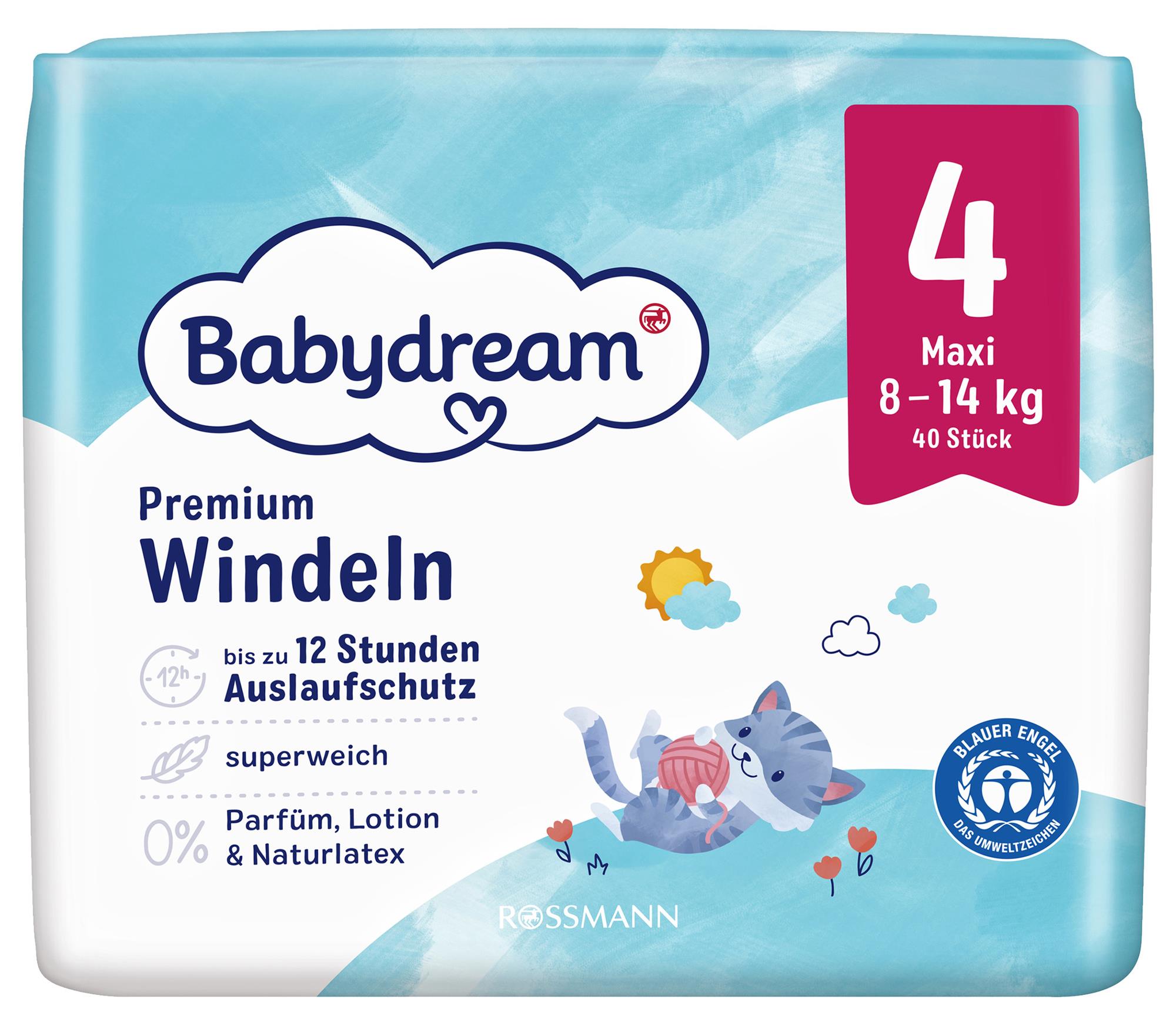 Babydream Maxi disposable diapers, size 4 (814 kg)
