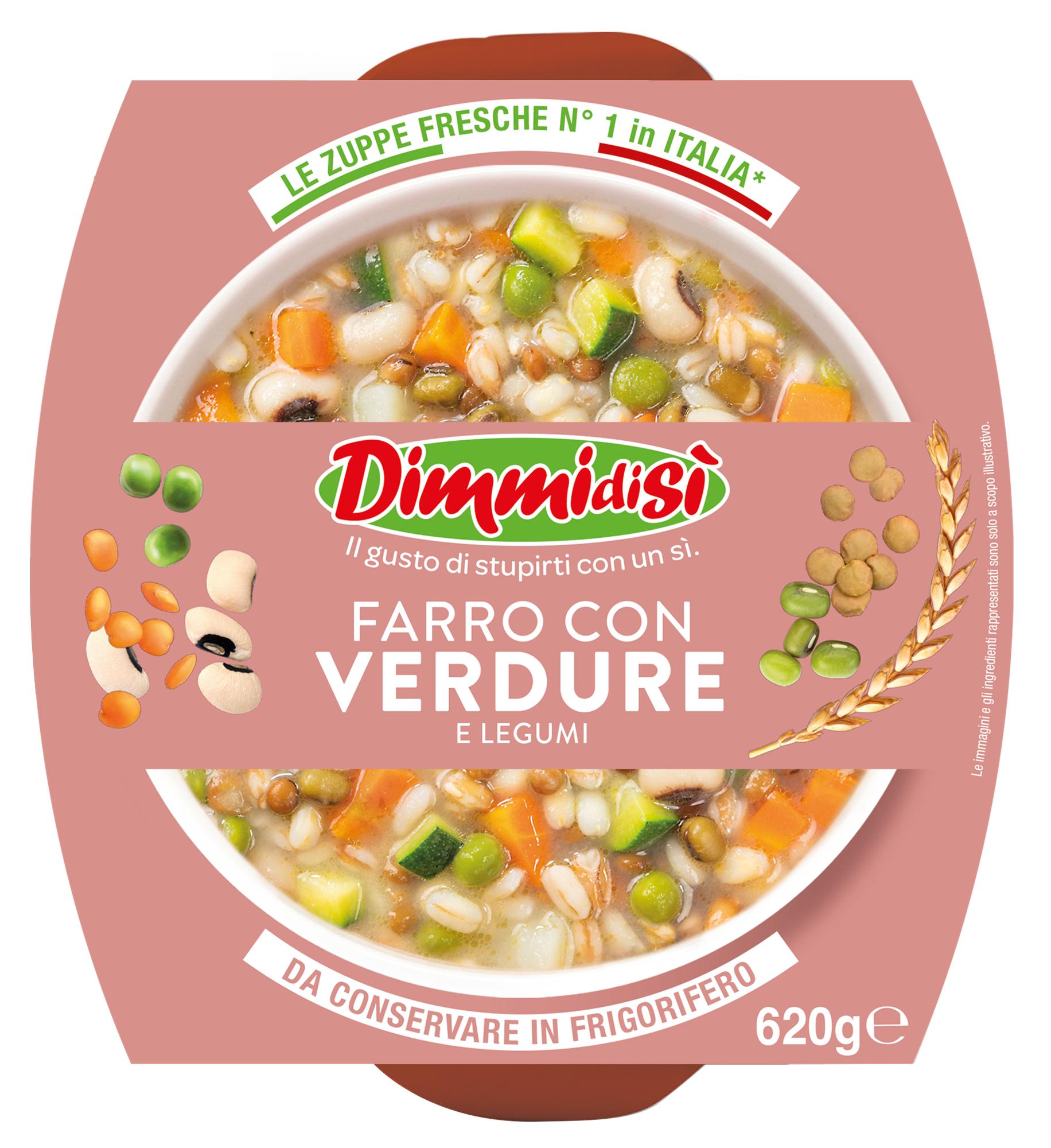 DimmidiSì Polévka se zeleninou a pšenicí špaldou (2 porce)