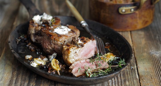 Steak s hříbkovým máslem