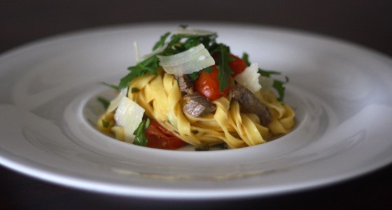 Tagliatelle s hovězí svíčkovou