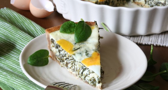 Velikonoční špenátový quiche