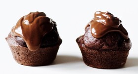 Banánové muffiny s čokoládovou ganache