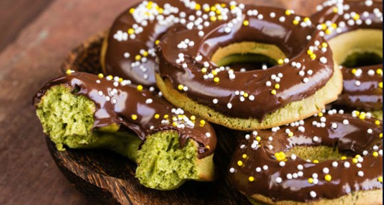 Donuty ze zeleného čaje