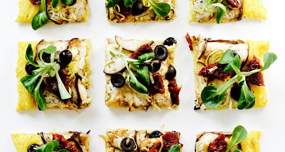 Polentová pizza