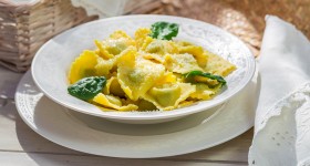 Domácí ravioly s ricottou a špenátem