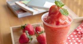 Jahodové frappé