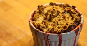 Jahodový crumble s mandlovými lupínky