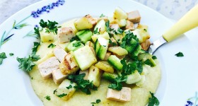 Polenta s cuketou a Šmakounem