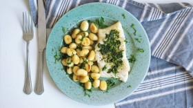 Filet Cod tresky s noky a bazalkovým pestem