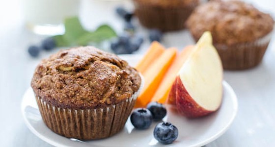 Zdravé celozrnné muffiny