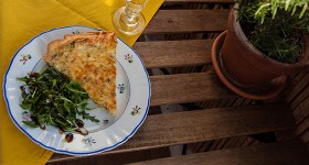 Pórkový quiche se slaninou